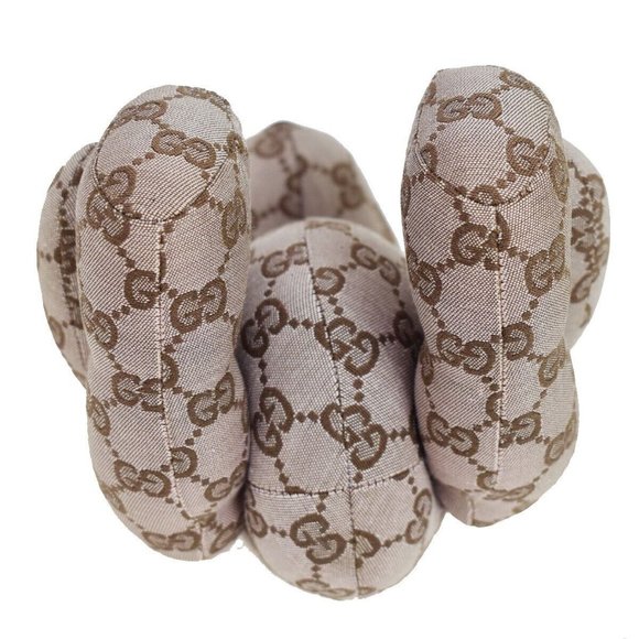 Authentic GUCCI GG Pattern Teddy Bear Bear Bag Plush Doll Stuffed Toy Brown Ital - Picture 3 of 10